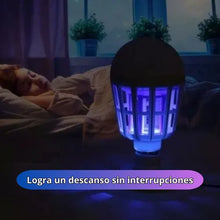 Cargar imagen en el visor de la galería, Bombilla LED Mata insectos 2 en 1 – Luz + Trampa UV sin Químicos