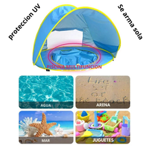 Cargar imagen en el visor de la galería, Piscina y Protección UV con Oasis Infantil 3 en 1
