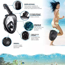 Cargar imagen en el visor de la galería, Máscara de Snorkel PRO™ | Respirá natural + Antiempañante
