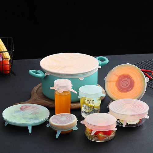 Tapas elásticas en Silicona Eco-Fresh™ (Set x 6) - Muzaffa Store - Envío Gratis España
