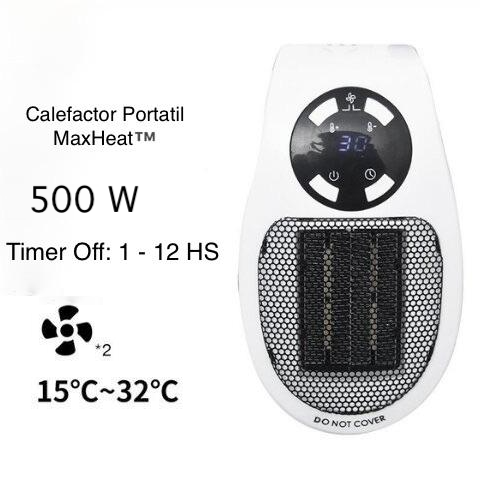 Calefactor Portátil 500w Con Control Remoto - Ps